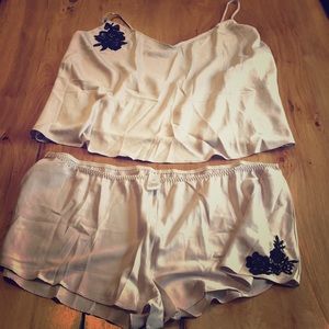 Adore Me lavender camisole and shorts pajama set